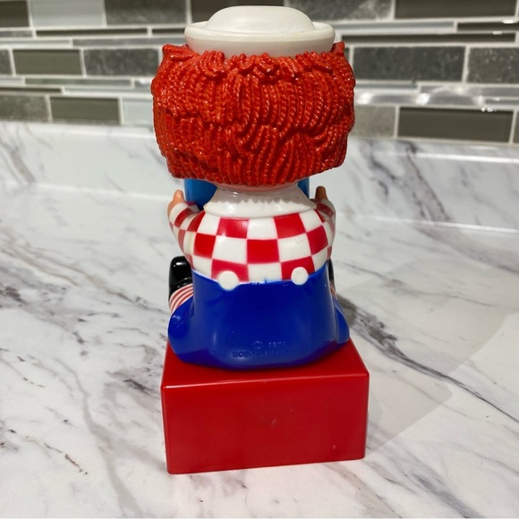 Vintage Raggedy Andy Pencil Sharpener 1974 Bobbs Merrill Co Battery Operated - Picture 3 of 9